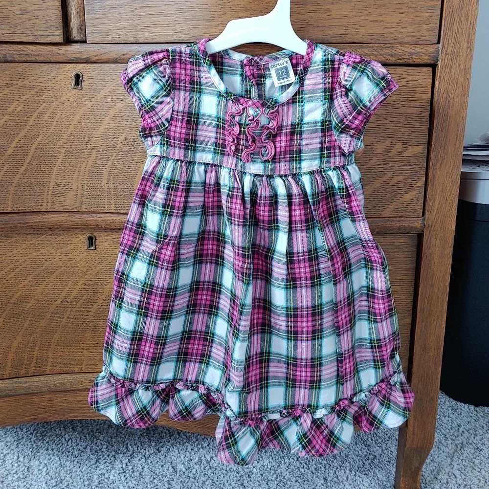 Carter's plaid dress size 12m